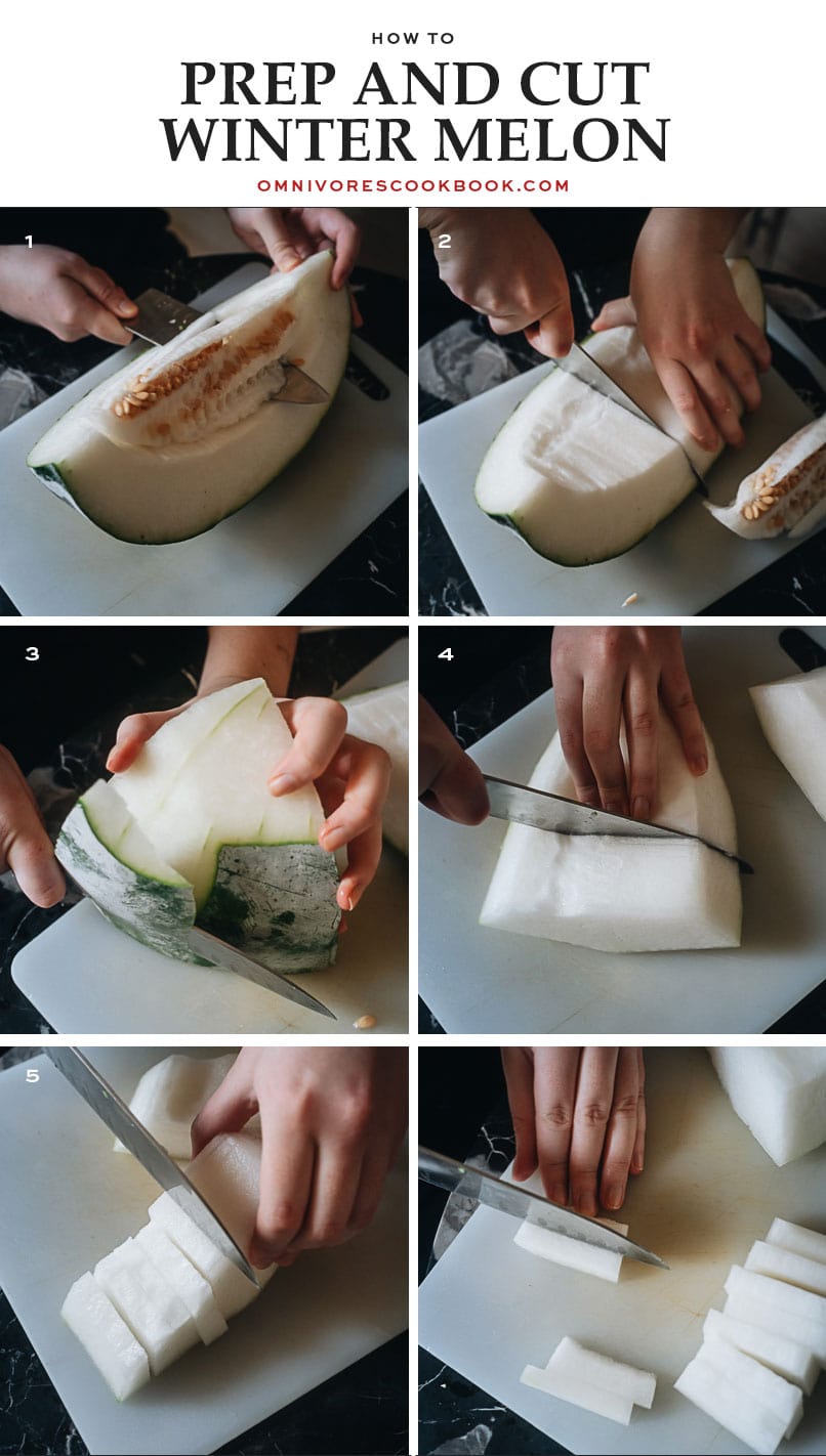 How to prep and cut winter melon