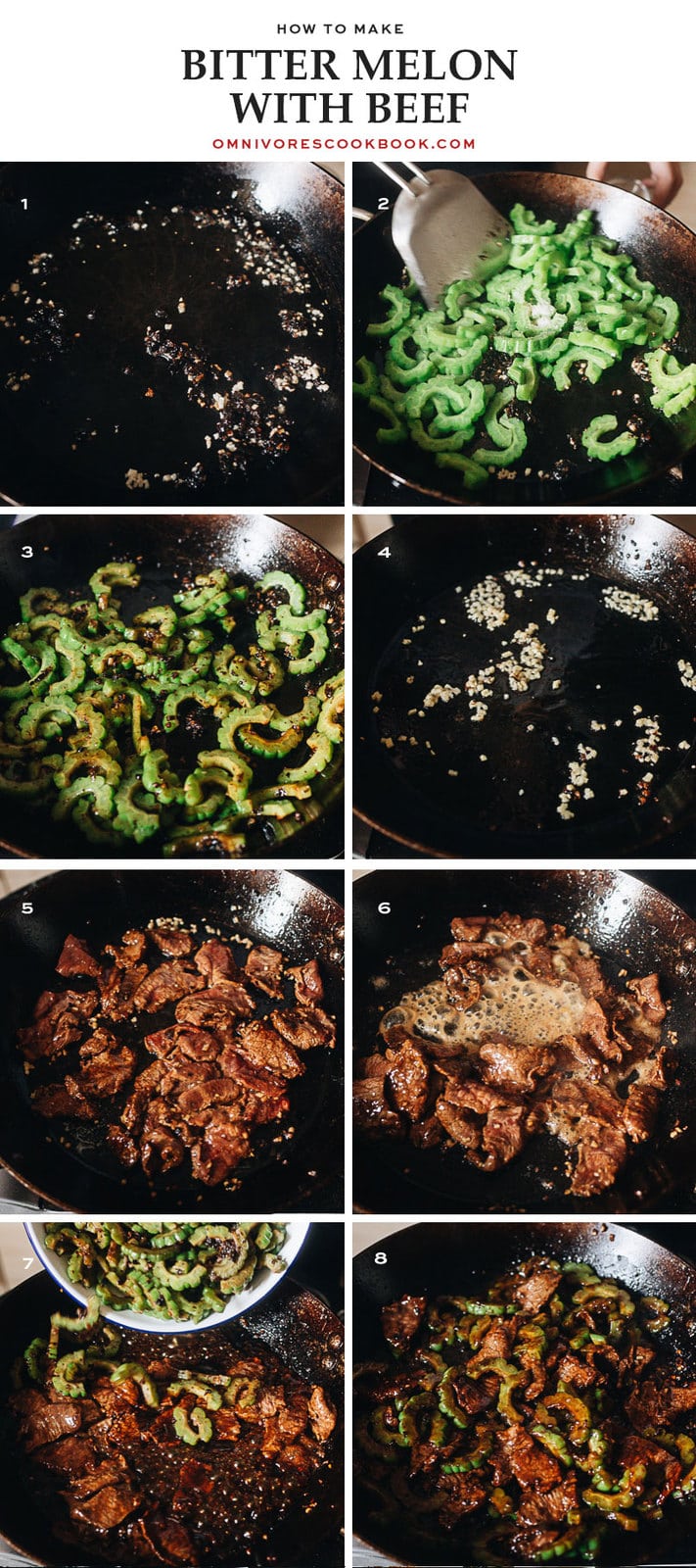 How to cook beef with bitter melon step-by-step