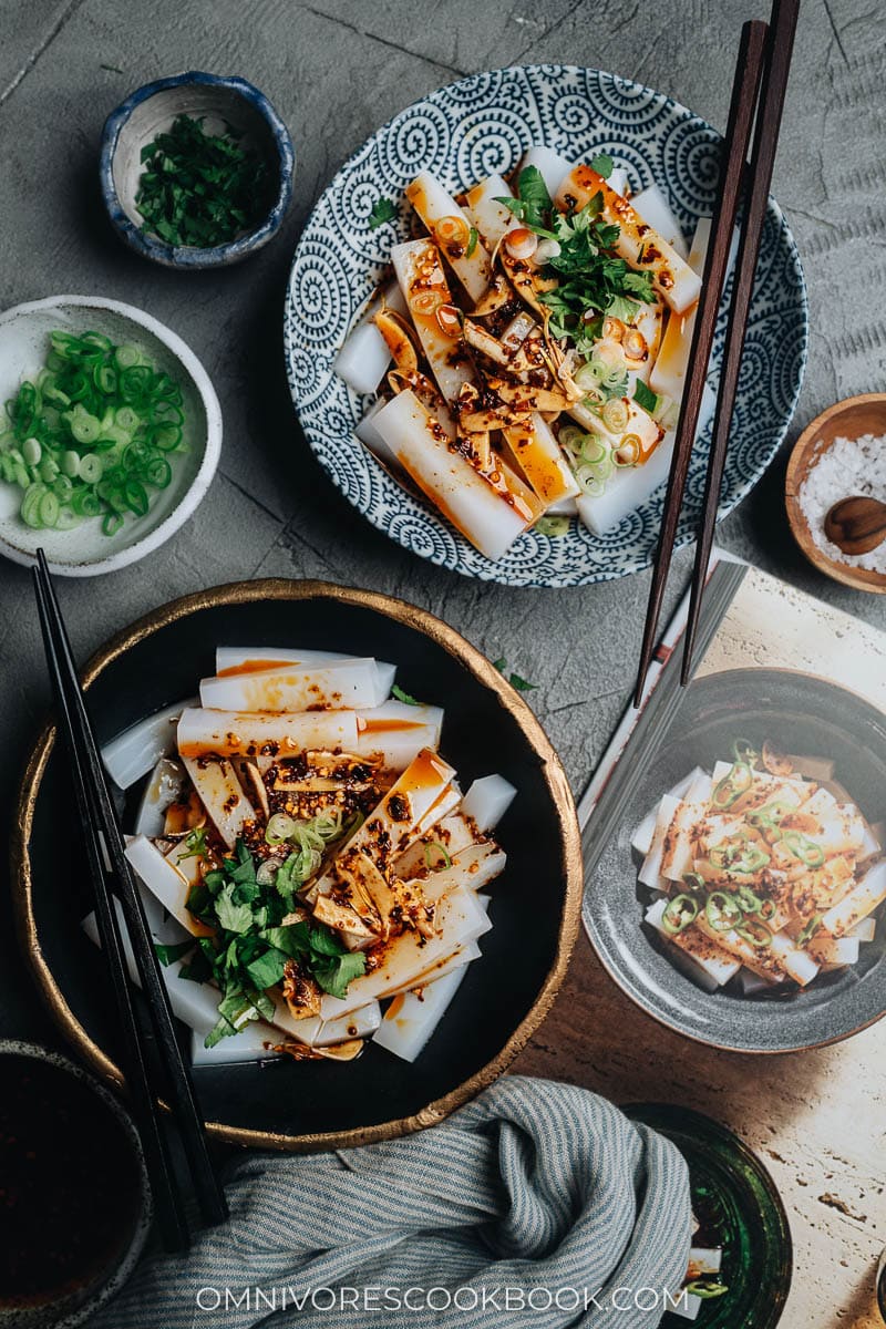 Chinese mung bean curd made from Xi&rsquo;an Famous Foods cookbook