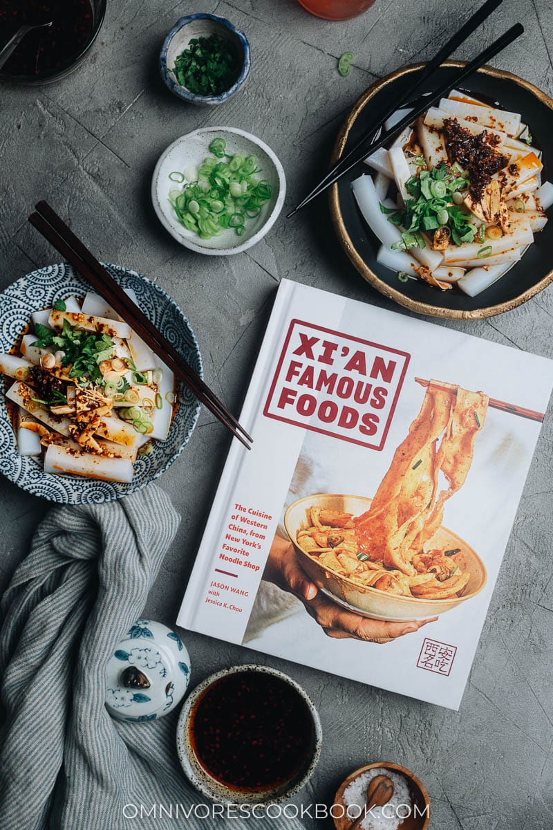 Homemade bean curd with Xi&rsquo;an Famous Foods cookbook