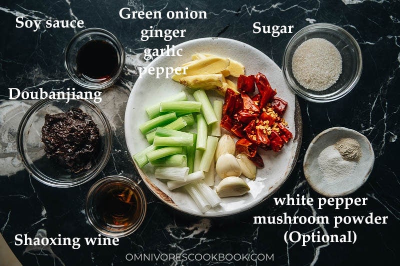 Ingredients for making the broth