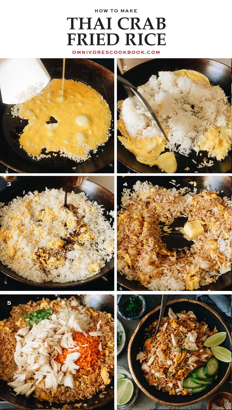 How to make crab fried rice step-by-step
