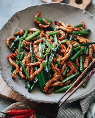 Chinese garlic chives with pork