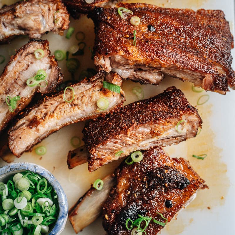 These super-simple dry rub ribs come out with a texture that melts in your mouth and a sweet yet spicy taste that makes them impossible to resist!
