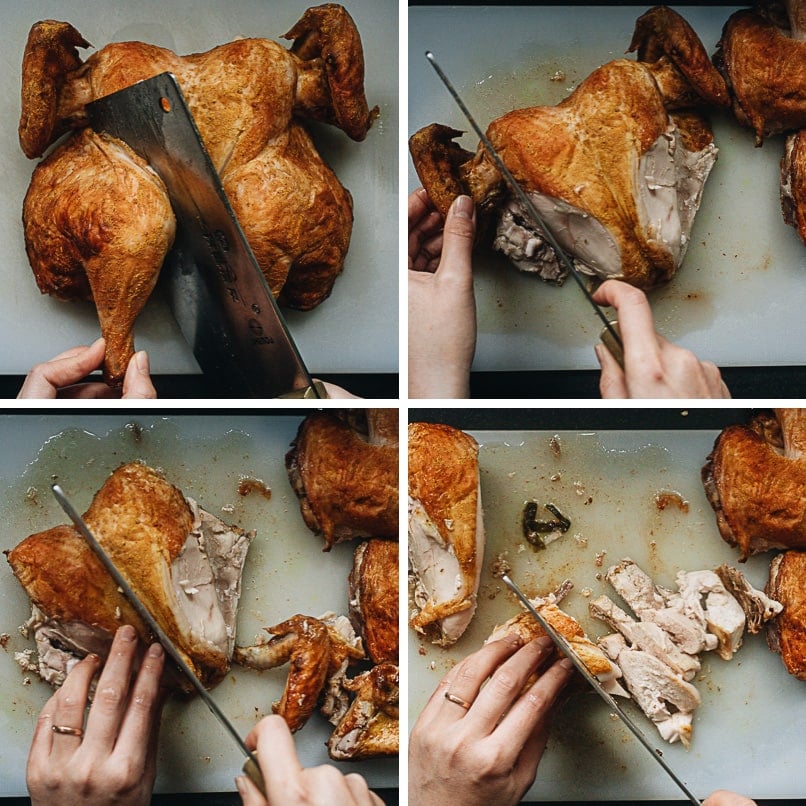 How to carve a roast chicken