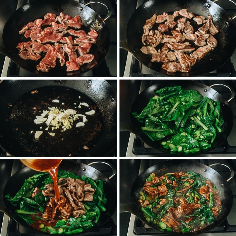 Beef and Chinese broccoli cooking step-by-step