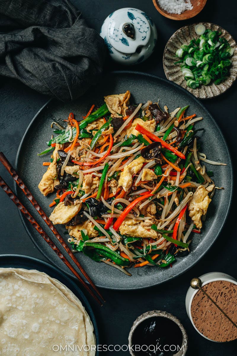 Beijing style vegetarian moo shu
