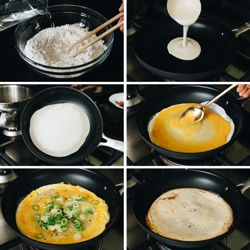Making ji dan bing step-by-step