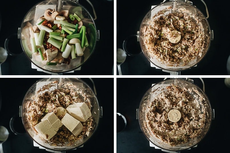 Ingredients for making vegan meat topping