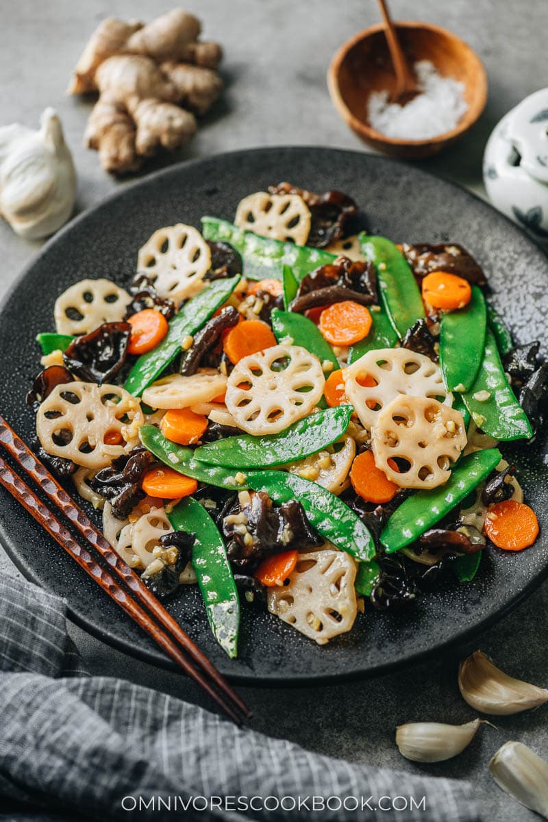 Cantonese lotus pond stir fry