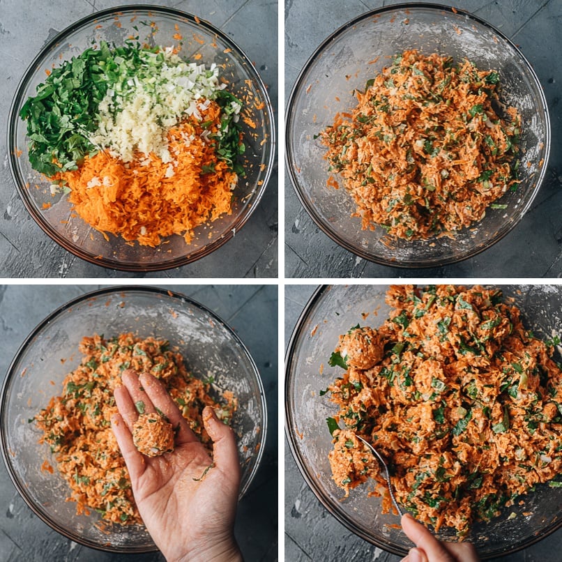 How to make carrot fritter batter