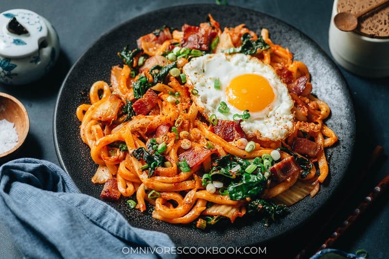 Bacon Kimchi Fried Udon