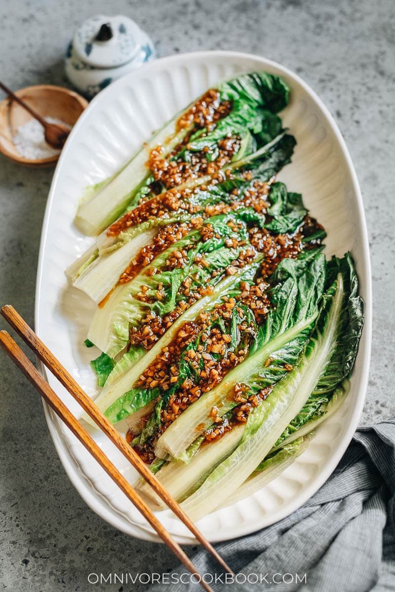 Cantonese-style lettuce with oyster sauce