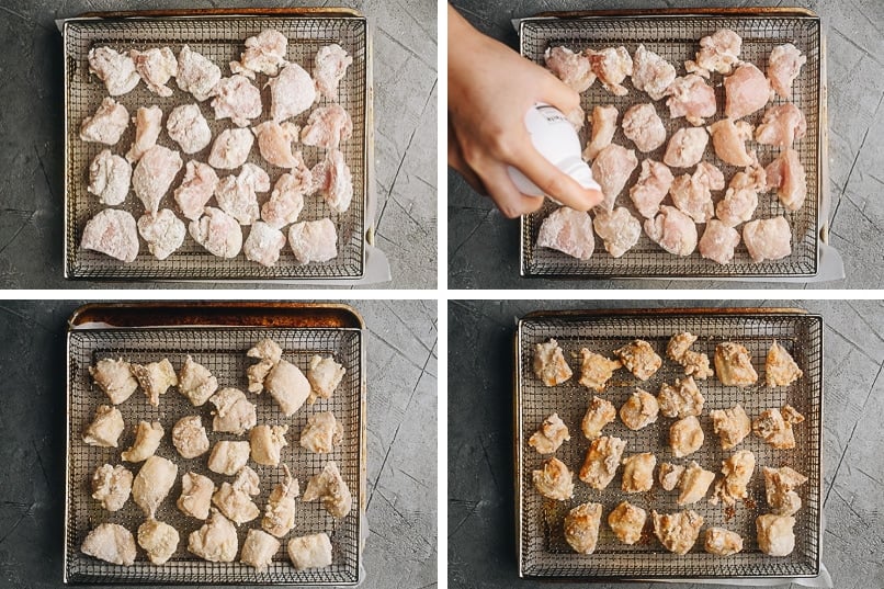 Frying chicken with air fryer