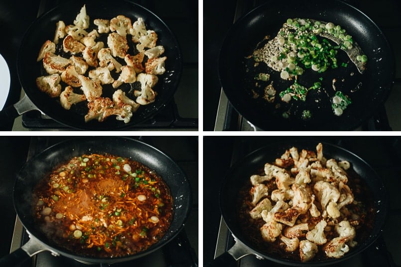 Cooking orange cauliflower step-by-step