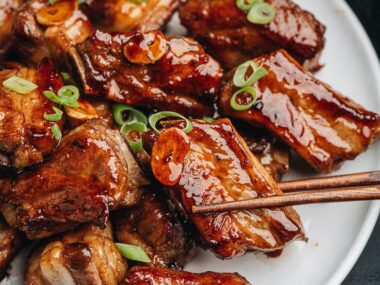 Homemade sweet and sour ribs