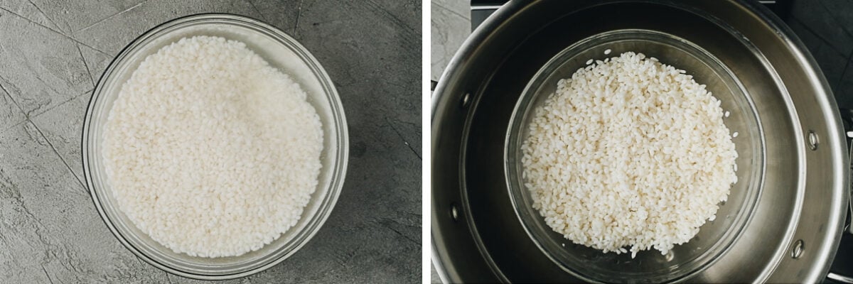 Prepare the glutinous rice