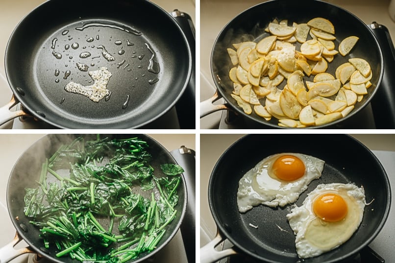 How to prepare cooked vegetables for summer bibimbap