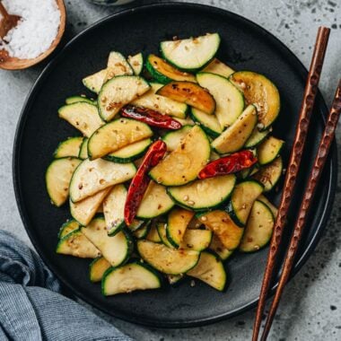 Chinese-style zucchini stir fry