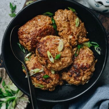 Steamed lion&rsquo;s head meatballs