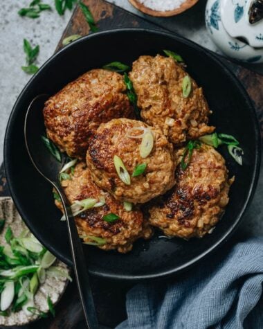 Steamed lion&rsquo;s head meatballs