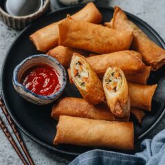 These vegetable egg rolls combine the pleasant crunch of the fried shell with the freshness of the garden. A savory, sweet, sour dipping sauce takes them up a notch and makes for an appetizer that&rsquo;s just fun to eat, and perfect for hosting and other celebrations. {Vegetarian}