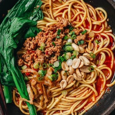 Chongqing noodles close up