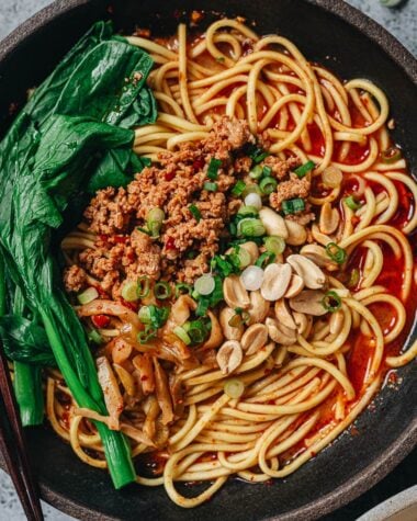 Chongqing noodles close up