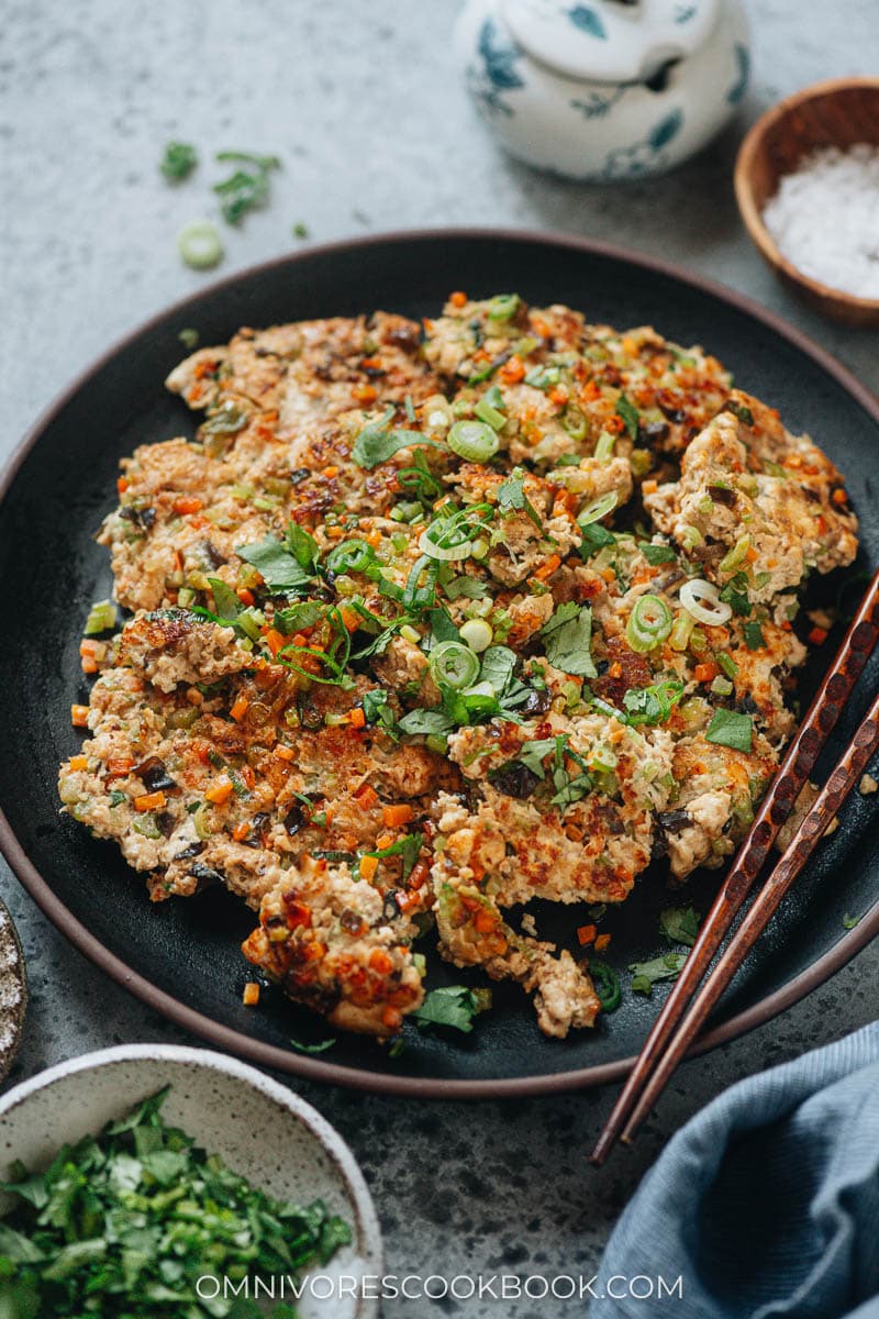 Cantonese style ground turkey and tofu scramble