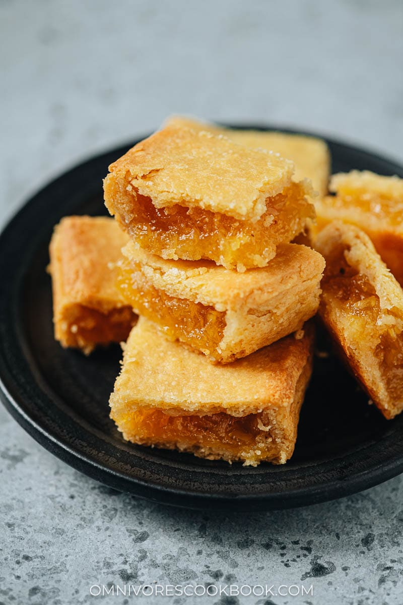 Taiwan pineapple cake in a plate