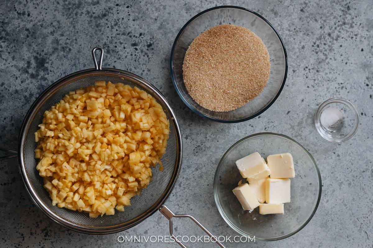 Pineapple cake filling ingredients