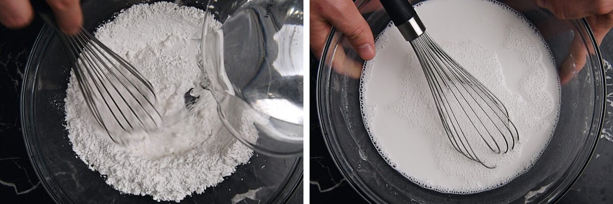 Mix the rice batter