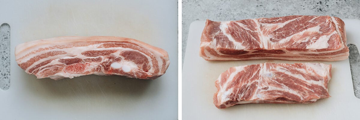 Trimmed pork belly