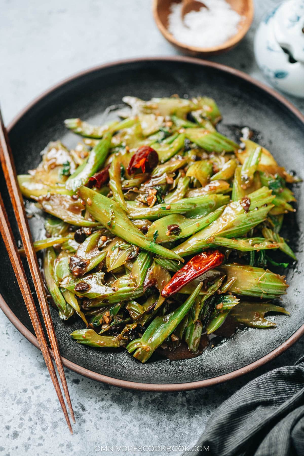 Homemade celery stir fry