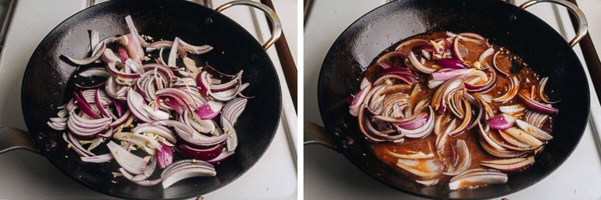 Cook the aromatics and the sauce