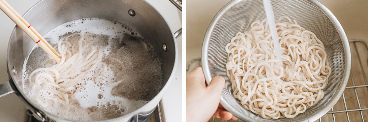 Boil and rinse noodles