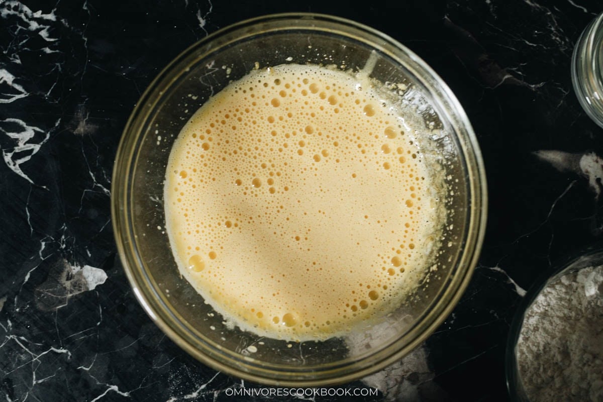 egg yolk mixture in a bowl