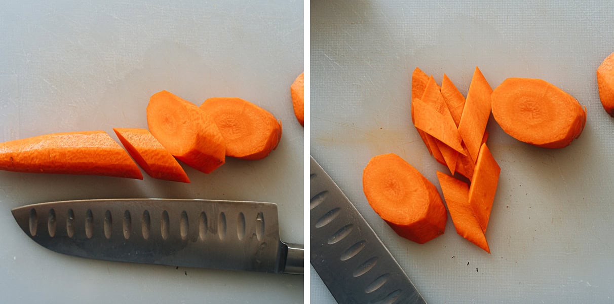 How to slice carrots