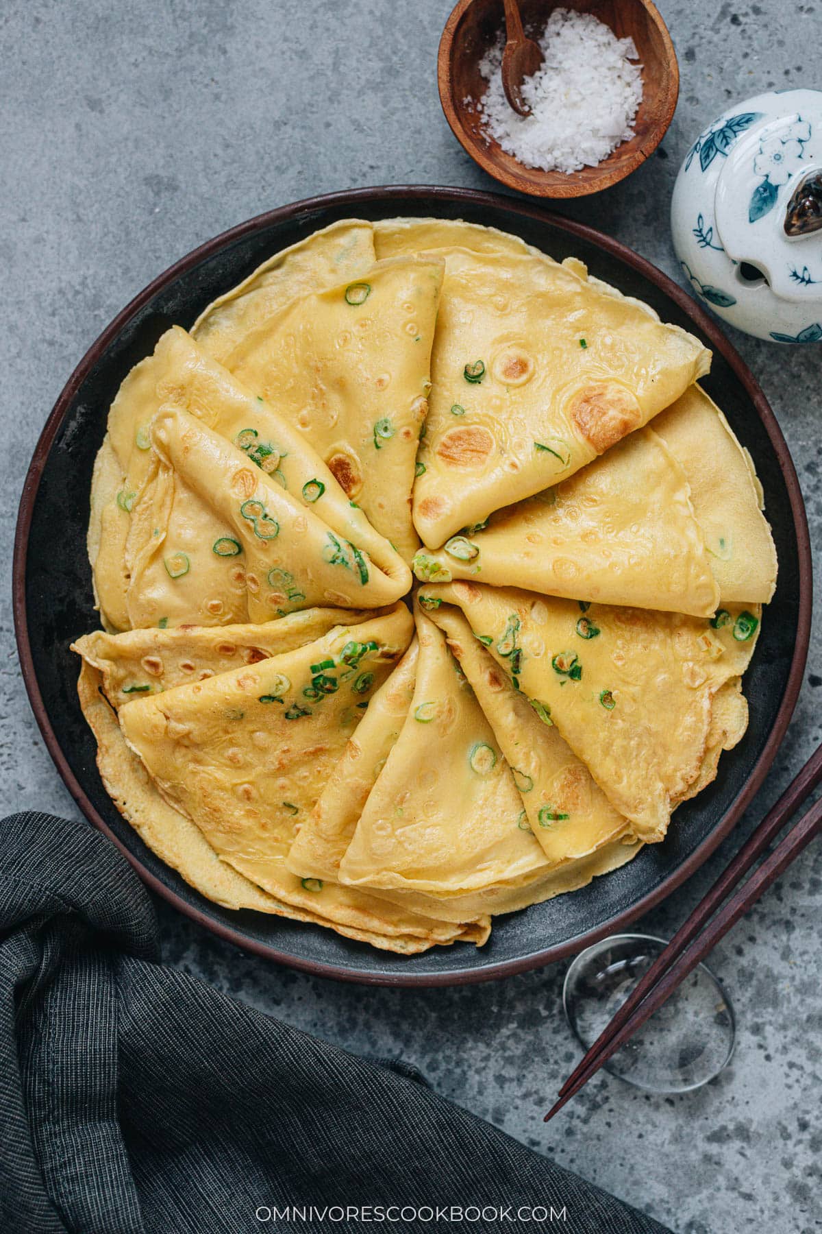 Egg and Green Onion Crepe
