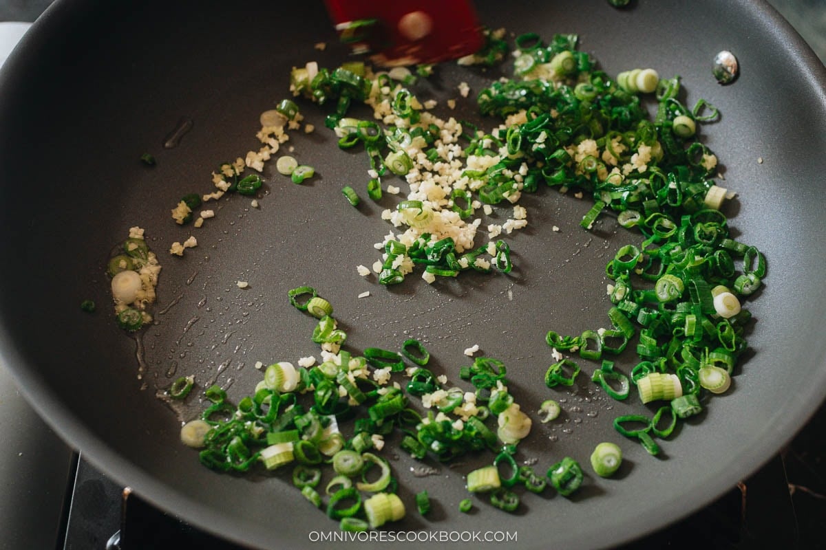 Saute the aromatics
