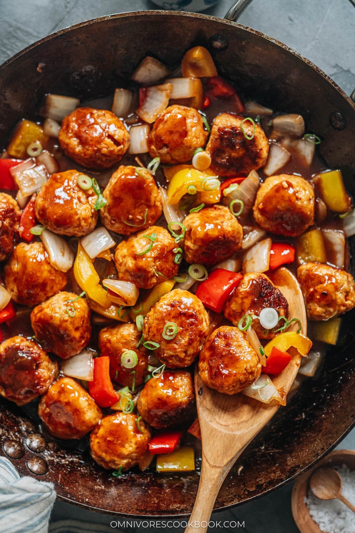 Meatballs with sweet and sour glaze
