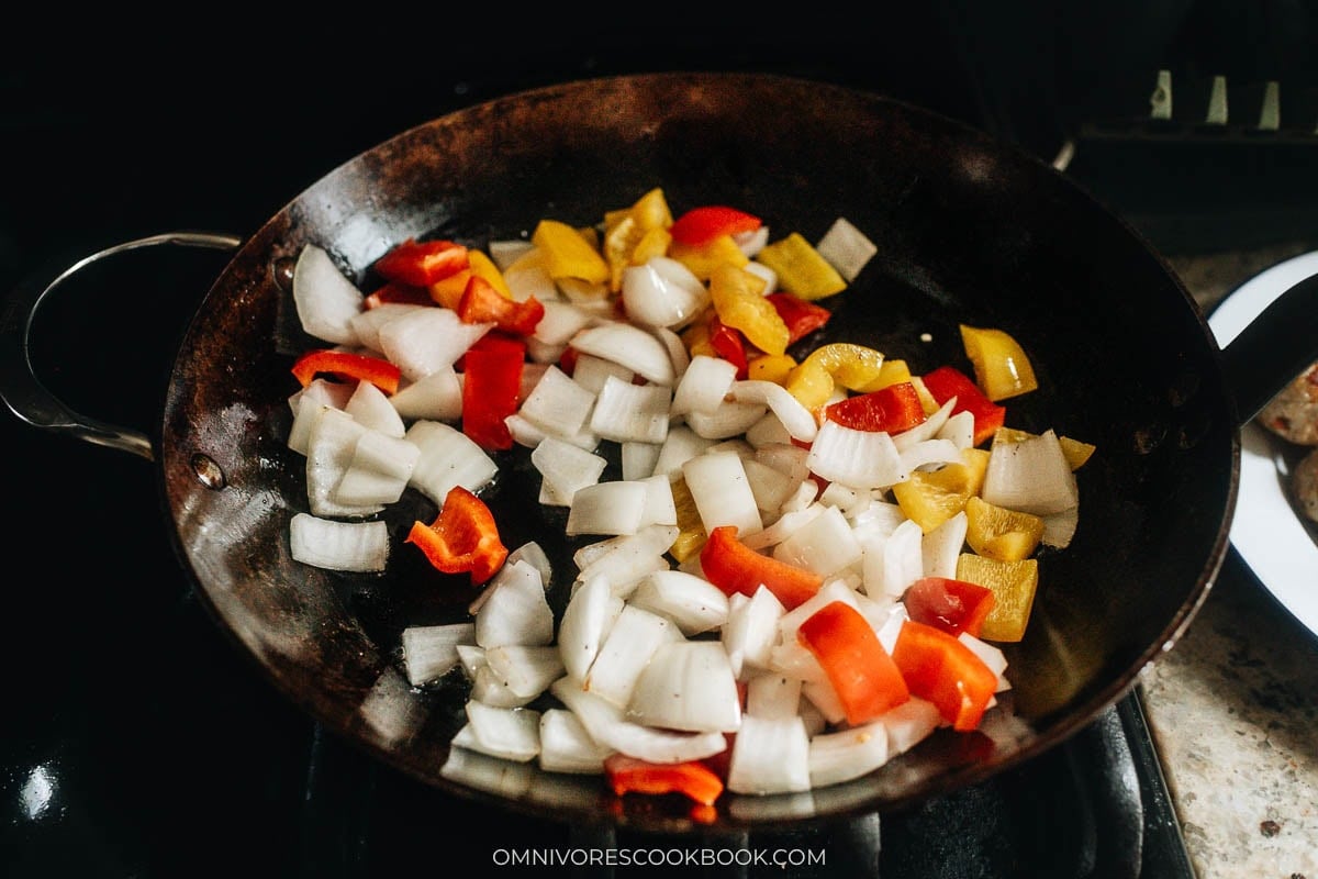Cook the vegetables