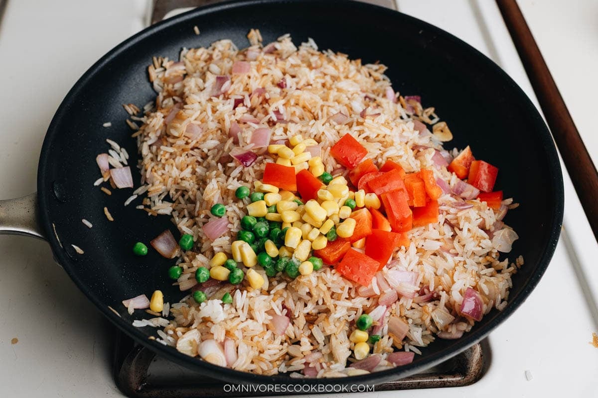Cook the vegetables