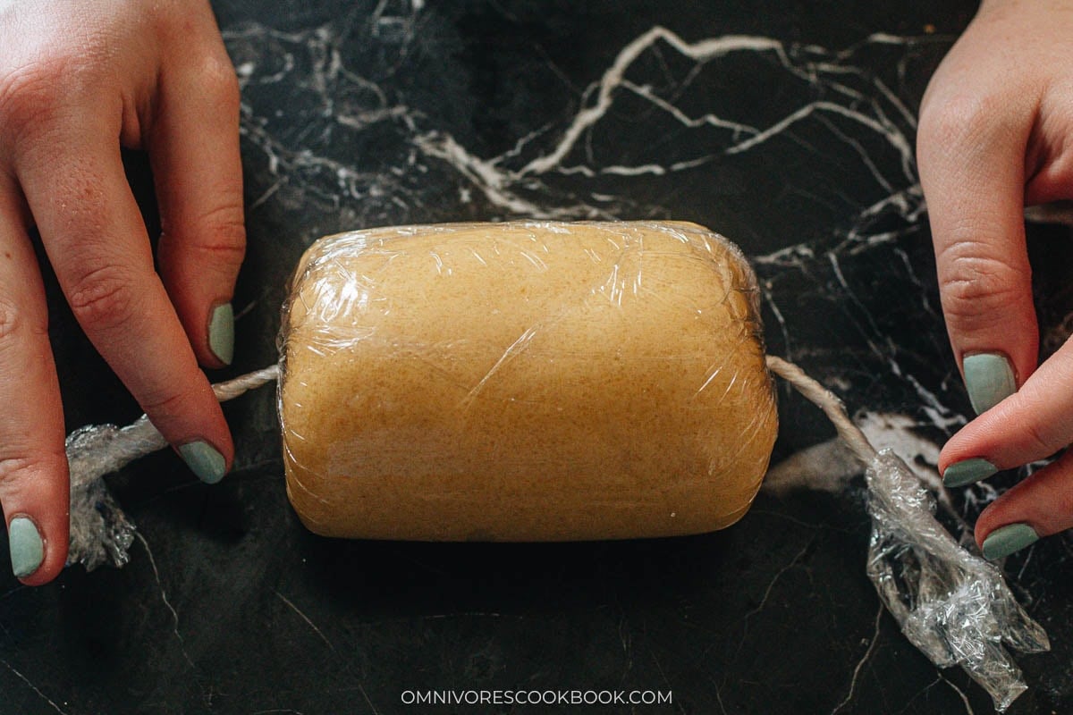dough wrap in plastic