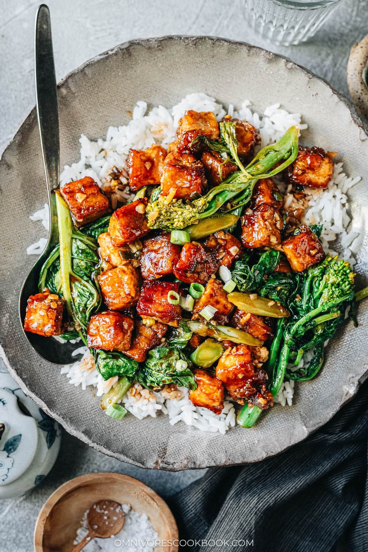 General Tso Tofu over rice