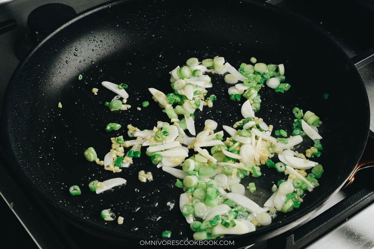 Saute the aromatics
