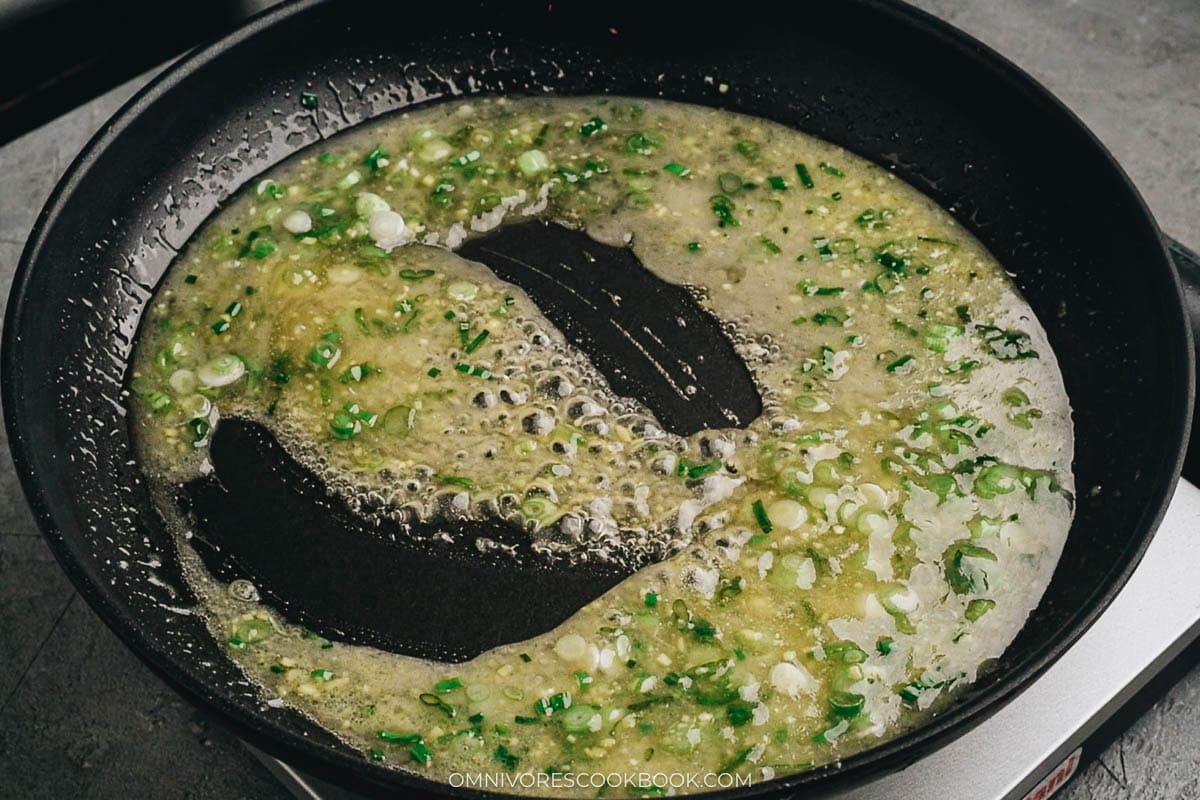making the sauce