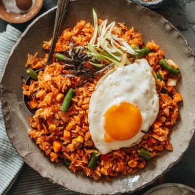 Kimchi fried rice with sunny side egg