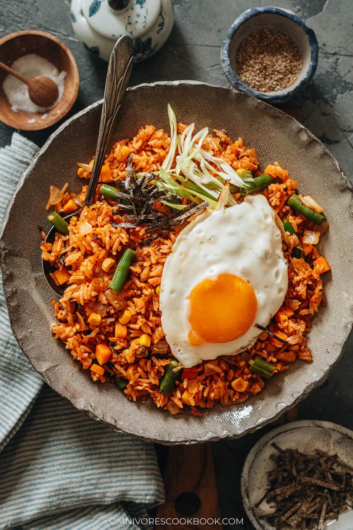 Kimchi fried rice with sunny side egg