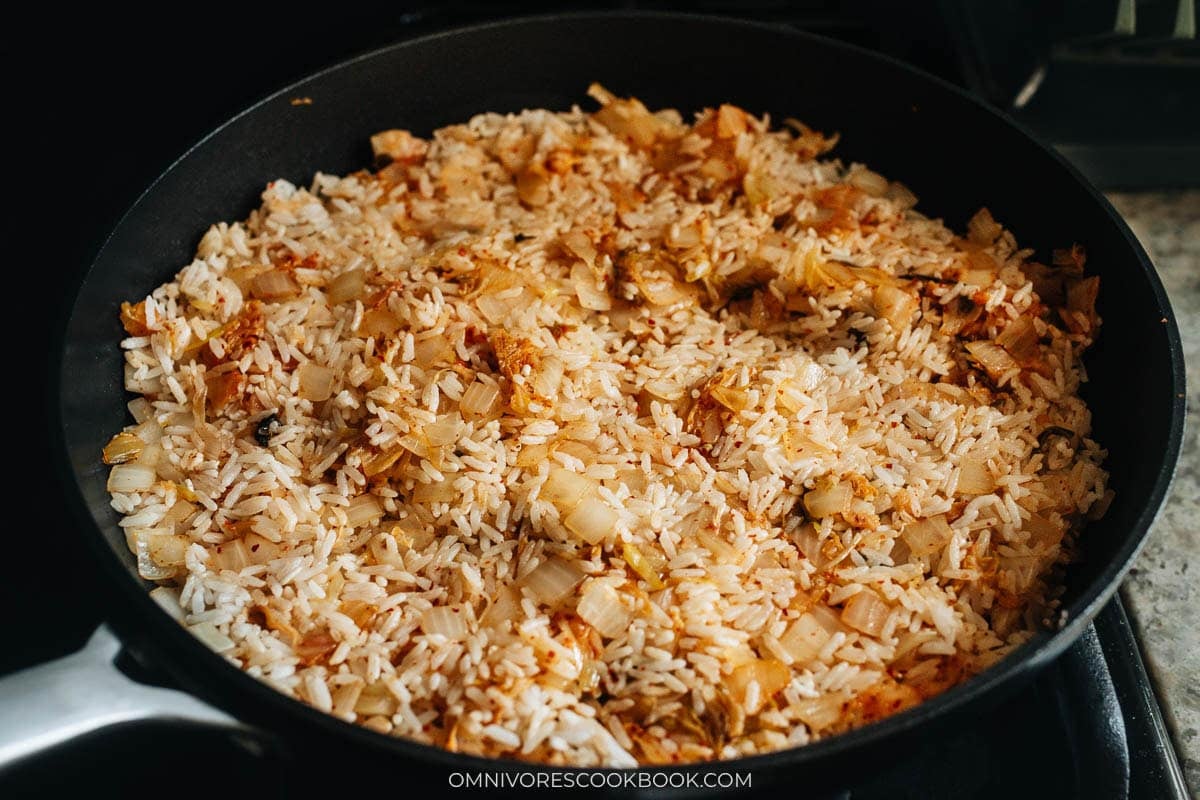 toasting the rice